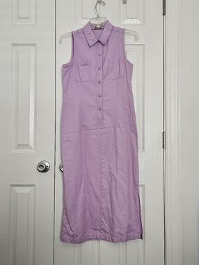 Sleeveless Button-Front Dress